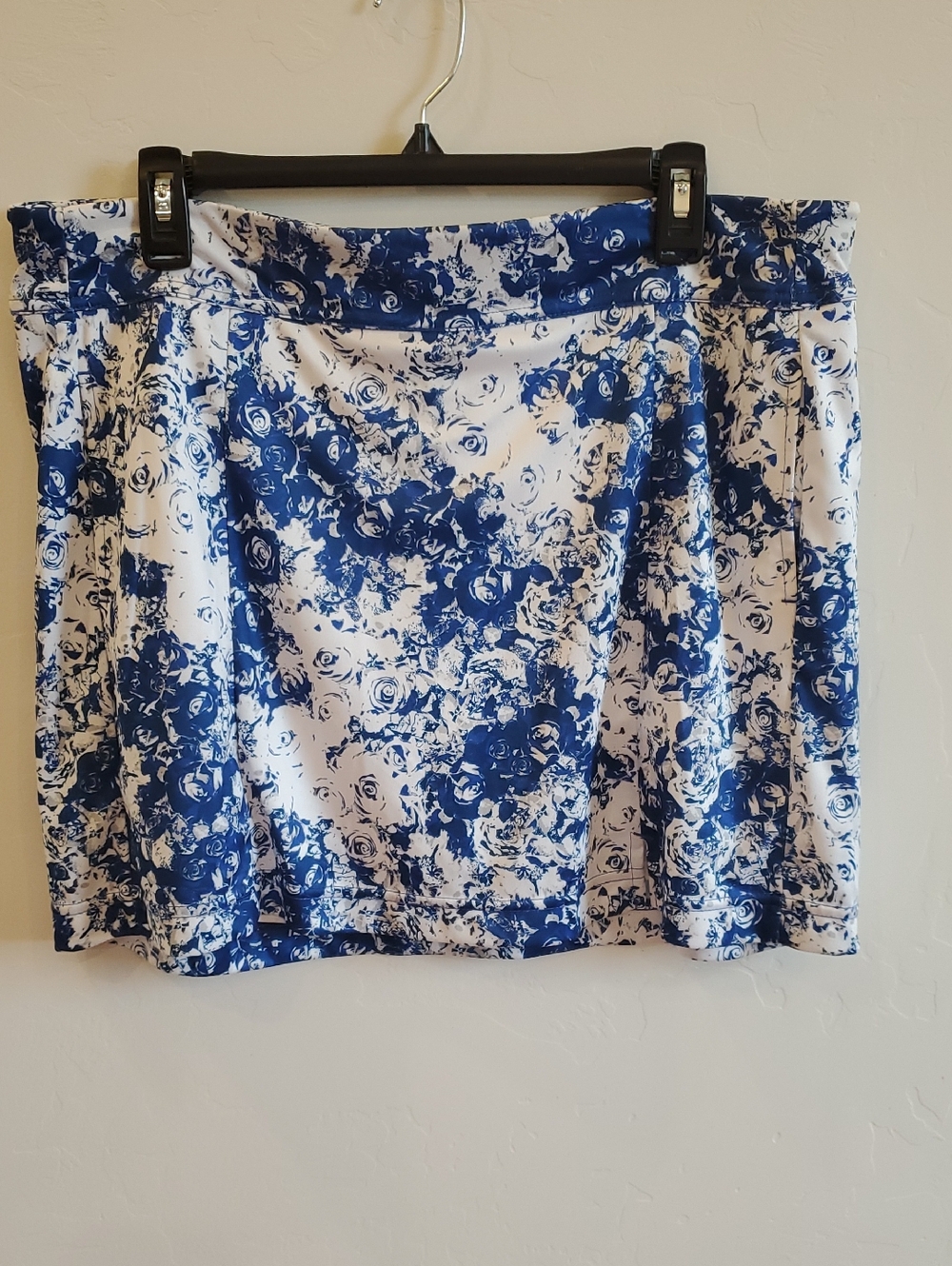 White Stretch Skort Pull-on Skirt XL
